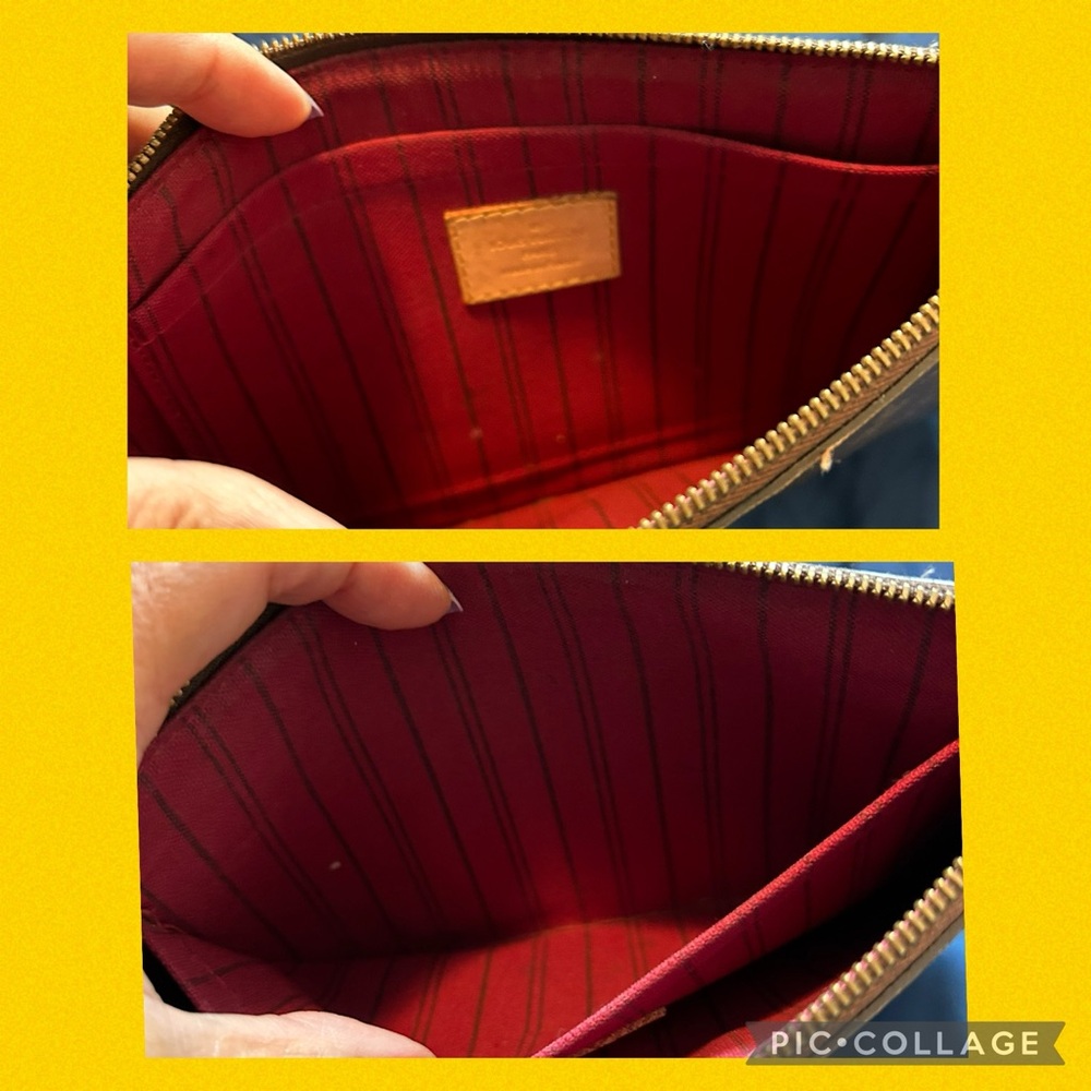 AUTHENTIC LOUIS VUITTON • Large Neverfull Tote & Pochette Patina Monogram Bag • - Picture 9 of 16